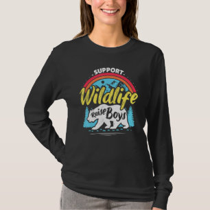 Unterstützen Sie Wildtiere Ziehen Sie Jungen Wilde T-Shirt