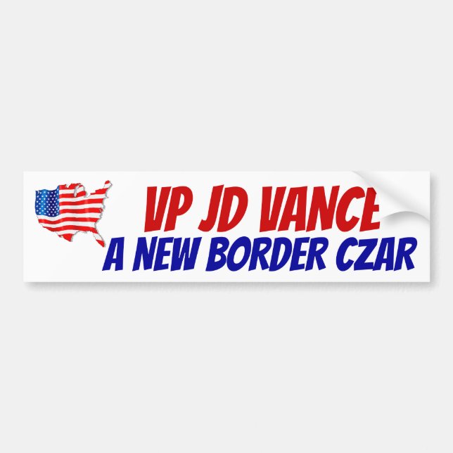UNTERSTÜTZEN VP JD VANCE A NEW BORDER CZAR USA! Fl Autoaufkleber (Vorne)