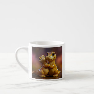 Unterstützende Dino-Trostszene Espressotasse