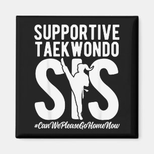 Unterstützende Taekwondo-Schwester Lustige Taekwon Magnet