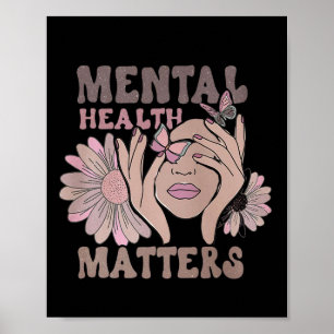 Unterstützer für das Bewusstsein für psychische Ge Poster
