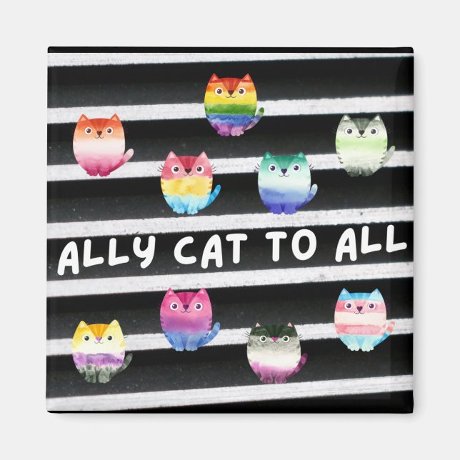 Unterstützer-Katze für alle Magnet (Vorne)