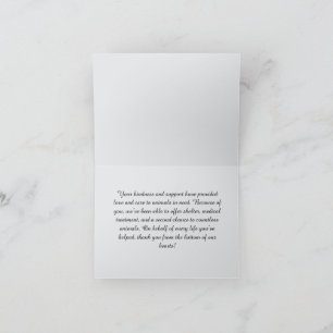 Unterstützer von Pet Rescue Appreciating Dankeskarte