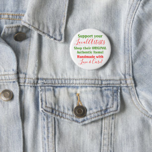 Unterstützt eure lokalen Künstler Button Pins