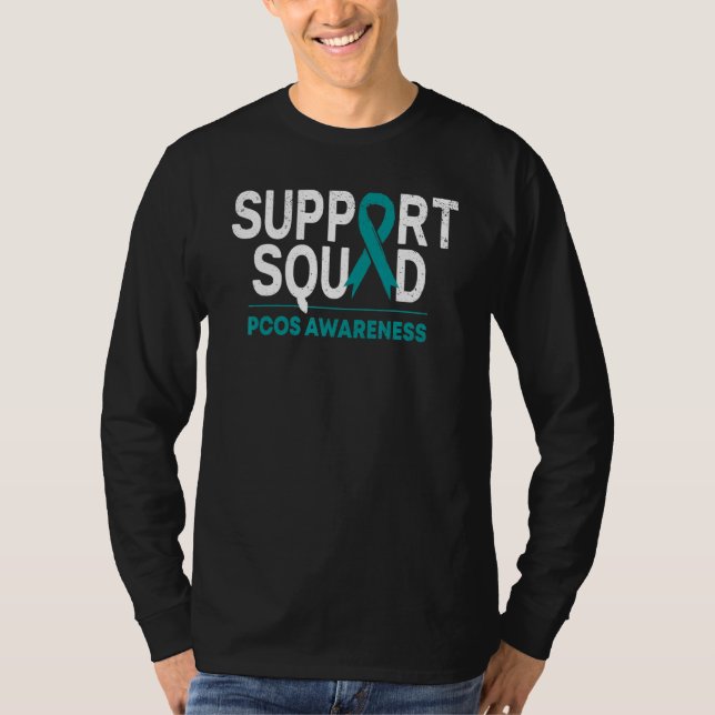 Unterstützt Squad Family Team PCOS Aufklärungsmona T-Shirt (Vorderseite)