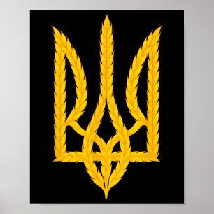 Unterstützt Ukraine Ukraine Steht mit Selenskyj Fr Poster