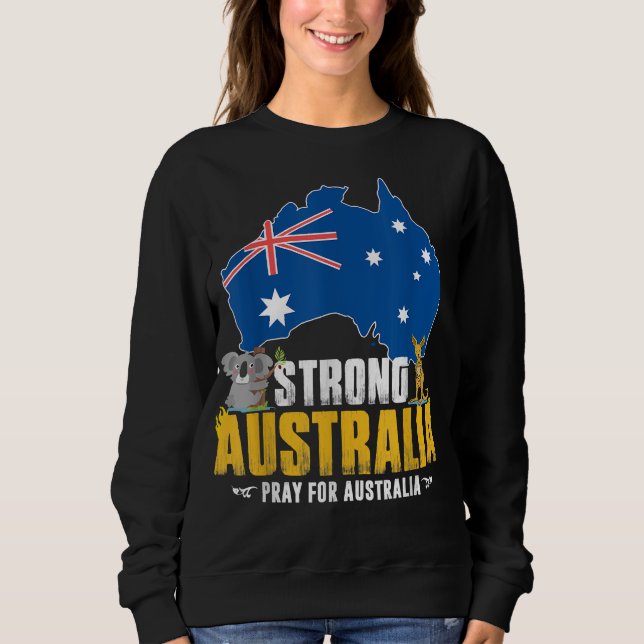 Unterstützung Australien Strong rett koala Kangaro Sweatshirt (Vorderseite)