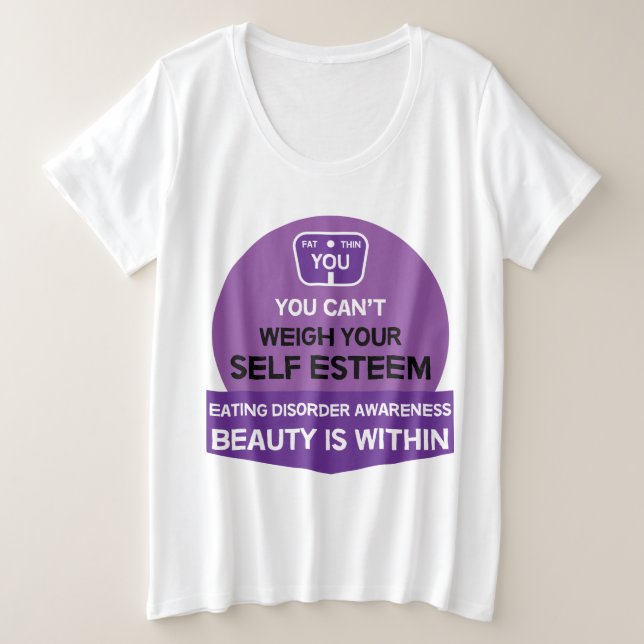 Unterstützung bei Essstörungen Große Größe T-Shirt (Design vorne)