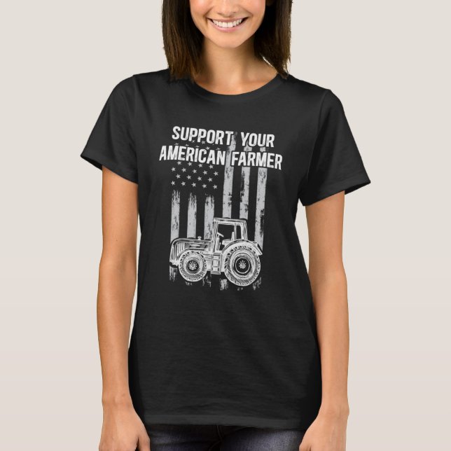 Unterstützung der amerikanischen Bauer für die Lan T-Shirt (Vorderseite)