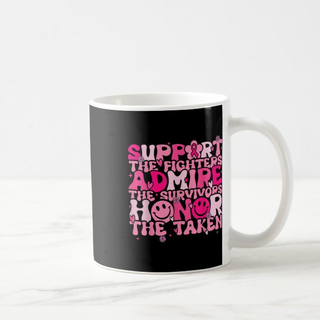 Unterstützung der Bewunderung des Brustkrebs-Bewus Kaffeetasse (Rechts)