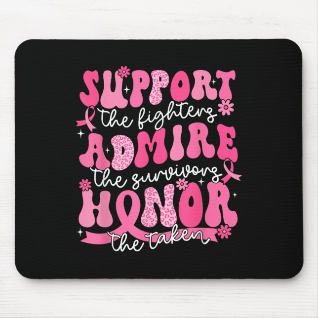 Unterstützung der Bewunderung des Brustkrebs-Bewus Mousepad (Vorne)