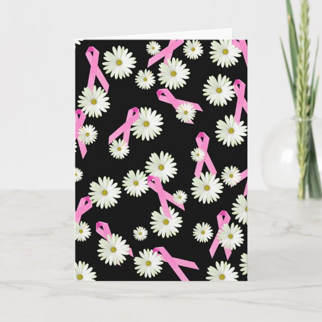 Unterstützung der Brustkrebserkrankung durch rosa  Karte (Vorderseite)