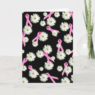 Unterstützung der Brustkrebserkrankung durch rosa  Karte