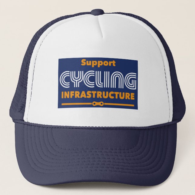 Unterstützung der Cycling-Infrastruktur Truckerkappe (Vorderseite)