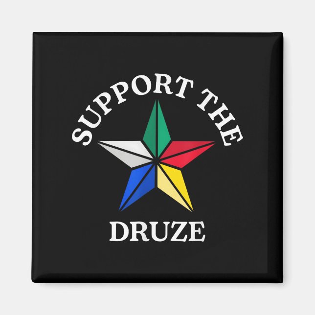 Unterstützung der Druze Traditional Druze Flag Sta Magnet (Vorne)