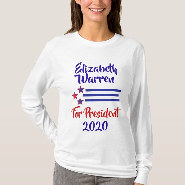 Unterstützung der Elizabeth Warren für die Wahlen  T-Shirt (Vorderseite)