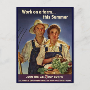 Unterstützung der Erhaltung der landwirtschaftlich Postkarte