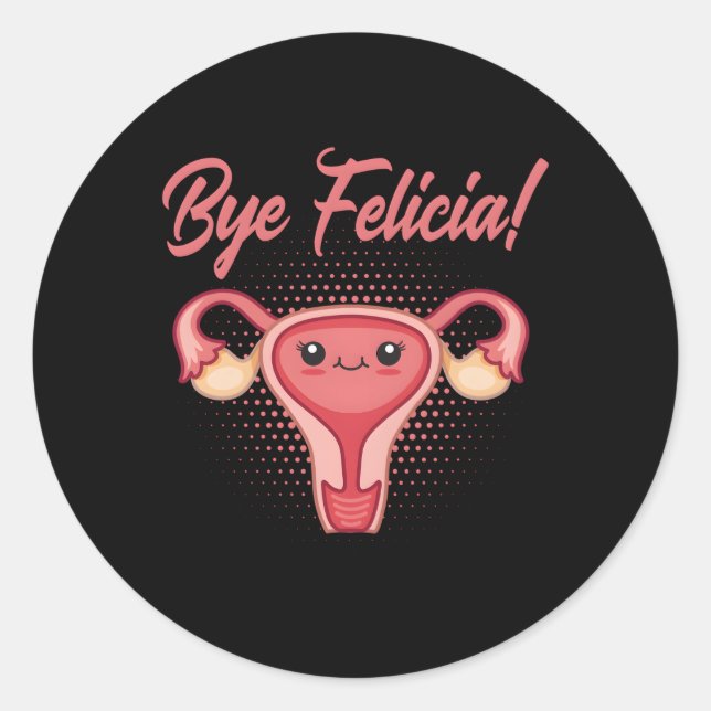 Unterstützung der Hysterektomie und Uterusoperatio Runder Aufkleber (Vorderseite)