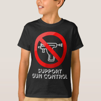Unterstützung der Kontrolle von Gun gegen Piercing T-Shirt