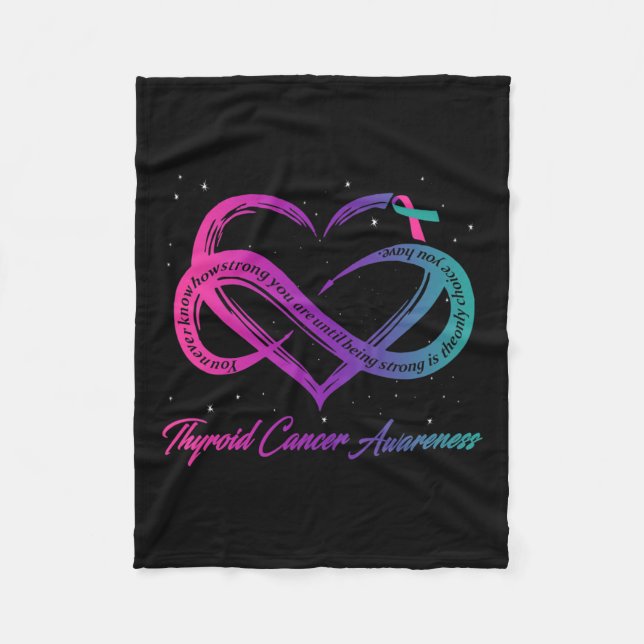 Unterstützung der Krebsüberlebensrate Schilddrüsen Fleecedecke (Vorderseite)