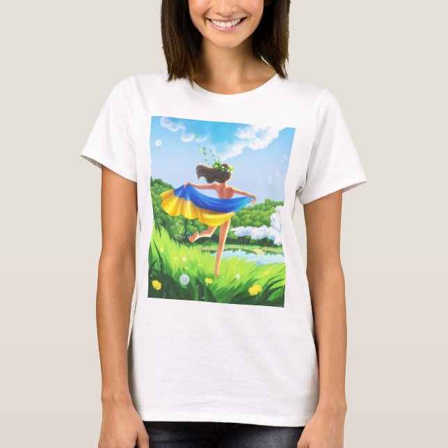 Unterstützung der Landschaft der Ukraine T - Shirt (Vorderseite)