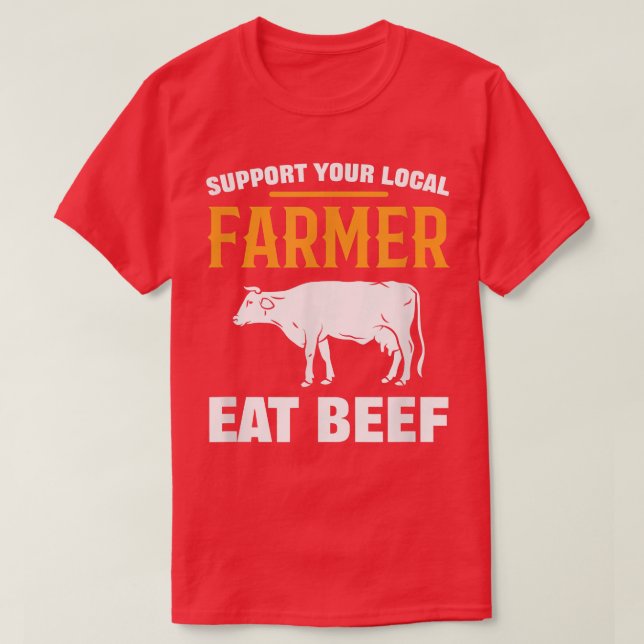 Unterstützung der Landwirtschaft für Bauer in der  T-Shirt (Design vorne)