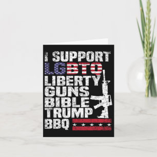 Unterstützung der LGBTQ Liberty Guns Bibel Trump G Karte