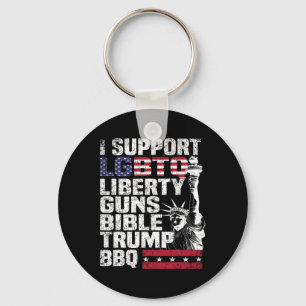 Unterstützung der Lgbtq Liberty Guns Bibel Trump G Schlüsselanhänger