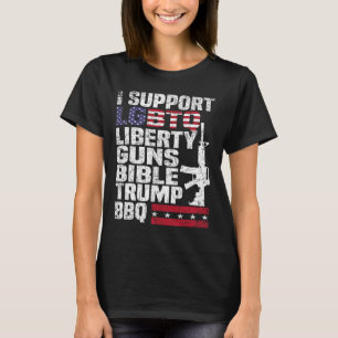 Unterstützung der LGBTQ Liberty Guns Bibel Trump G T-Shirt