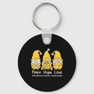 Unterstützung der Liebe "Peace Hope" Krebsbewussts Schlüsselanhänger