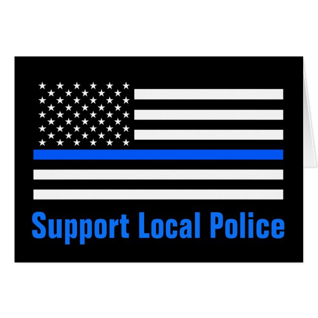 Unterstützung der lokalen Polizei Thin Blue Line (Vorderseite (Horizontal))