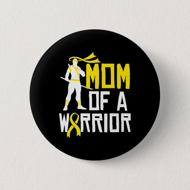 Unterstützung der Mama von Kinderkrebs Button (Vorderseite)