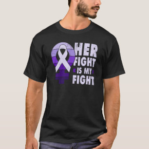 Unterstützung der Opfer häuslicher Gewalt lila T-Shirt