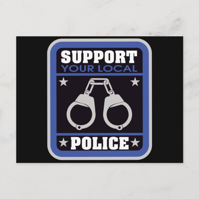Unterstützung der örtlichen Polizei Postkarte (Vorderseite)