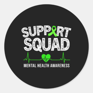Unterstützung der psychischen Gesundheit Squad Mul Runder Aufkleber
