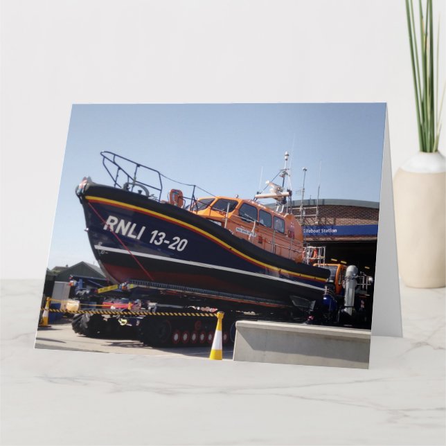Unterstützung der RNLI Karte (Vorderseite)