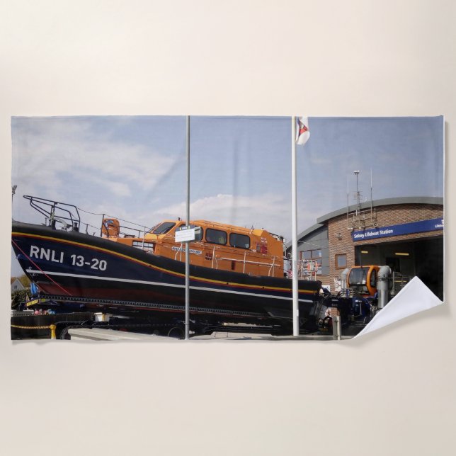 Unterstützung der RNLI Strandtuch (Vorderseite)