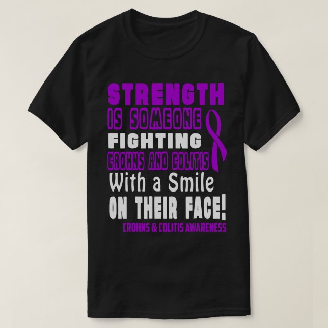 Unterstützung der Sensibilisierung für Crohns und  T-Shirt (Design vorne)