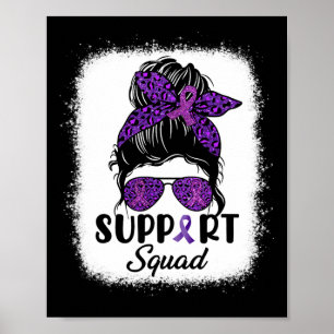 Unterstützung der Sensibilisierung Squad Messy Bun Poster