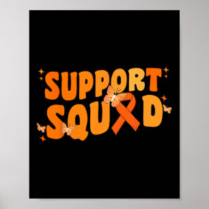 Unterstützung der Squad Leukämie Krebsbewusstsein Poster