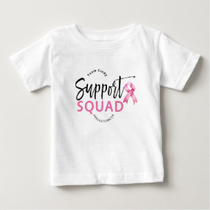 Unterstützung der Squad-Rosa Brustkrebs Schleife Baby T-shirt