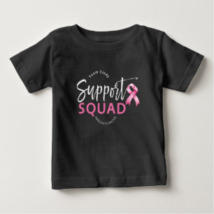 Unterstützung der Squad-Rosa Brustkrebs Schleife Baby T-shirt