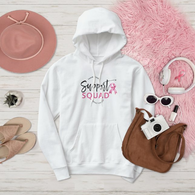 Unterstützung der Squad-Rosa Brustkrebs Schleife Hoodie (Von Creator hochgeladen)