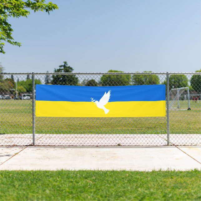 Unterstützung der Ukraine Banner Frieden Door ukra (InSitu)