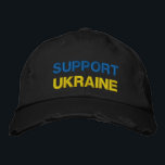 Unterstützung der Ukraine bestickt Hat ukrainische Bestickte Baseballkappe<br><div class="desc">Unterstützung der Ukraine bestickte Hats - Frieden - Ukrainische Fahne - Freiheit - Unterstützung - Solidarität - Starkes Zusammenspiel - Freiheit Sieg ! Sie können auf mehr als 1000 Zazzle Produkte umsteigen ! Wir stehen mit der Ukraine!</div>