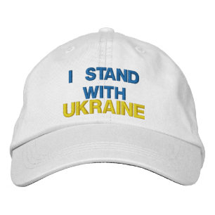 Unterstützung der Ukraine bestickte Baseballkappe