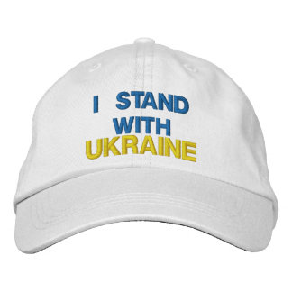 Unterstützung der Ukraine bestickte Baseballkappe