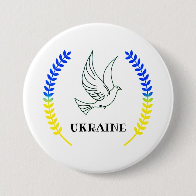 Unterstützung der Ukraine Button (Vorderseite)
