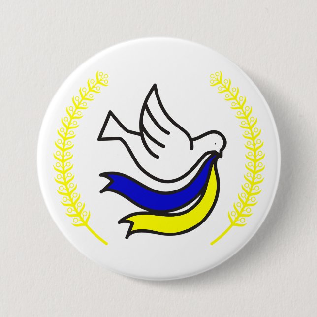 Unterstützung der Ukraine Button (Vorderseite)