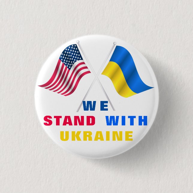 Unterstützung der Ukraine Buttons USA und ukrainis (Vorderseite)